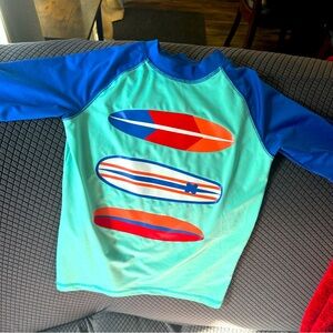 Danskin Blue and Aqua Kids Swim Rashguard